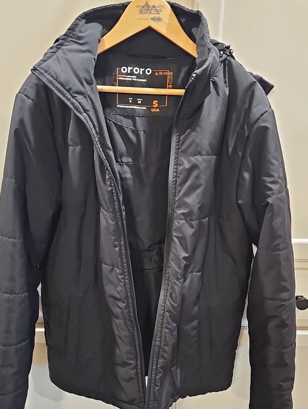 Unisex ORORO Black Heated/ Insulated Jacket